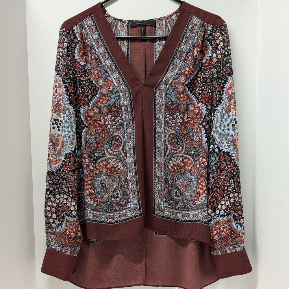 BCBGMaxazria Ali Hi Low Top in Maroon